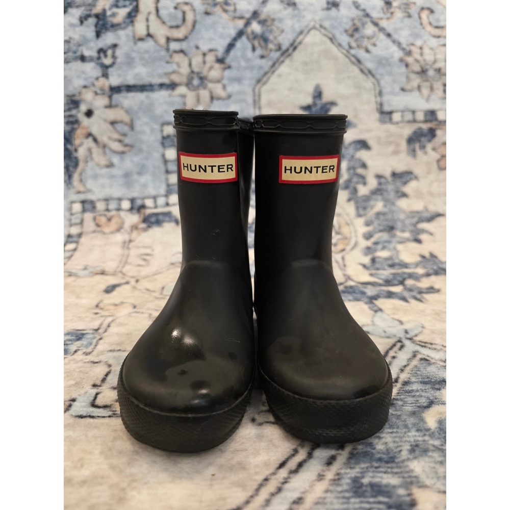 Hunter Boots Toddler 6 Black First Classic Waterproof Rubber Wellies Rain Boots